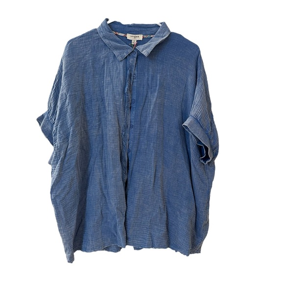 Drop Shoulder Button Up - Picture 1 of 5